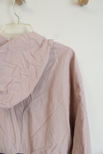 No Boundaries Pink & Gray 1/2 Zip Windbreaker | XL