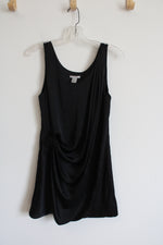 NEW H&M Black Draped Satin Dress | 6