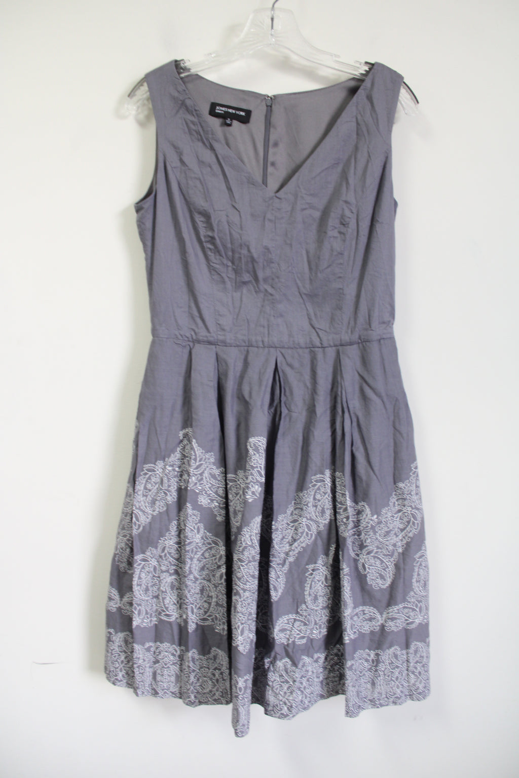 Jones New York Gray Cotton Dress | 6