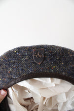 NEW JJ HatAlfonso D'Este Blue Speckled Wool Beret Cap