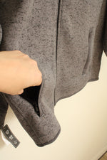 NEW Burnside Dark Gray Knitted Fleece Lined Zip Light Jacket | M