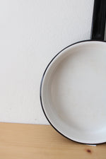 Vintage Brown White Black Enamel Frying Pan | 9"