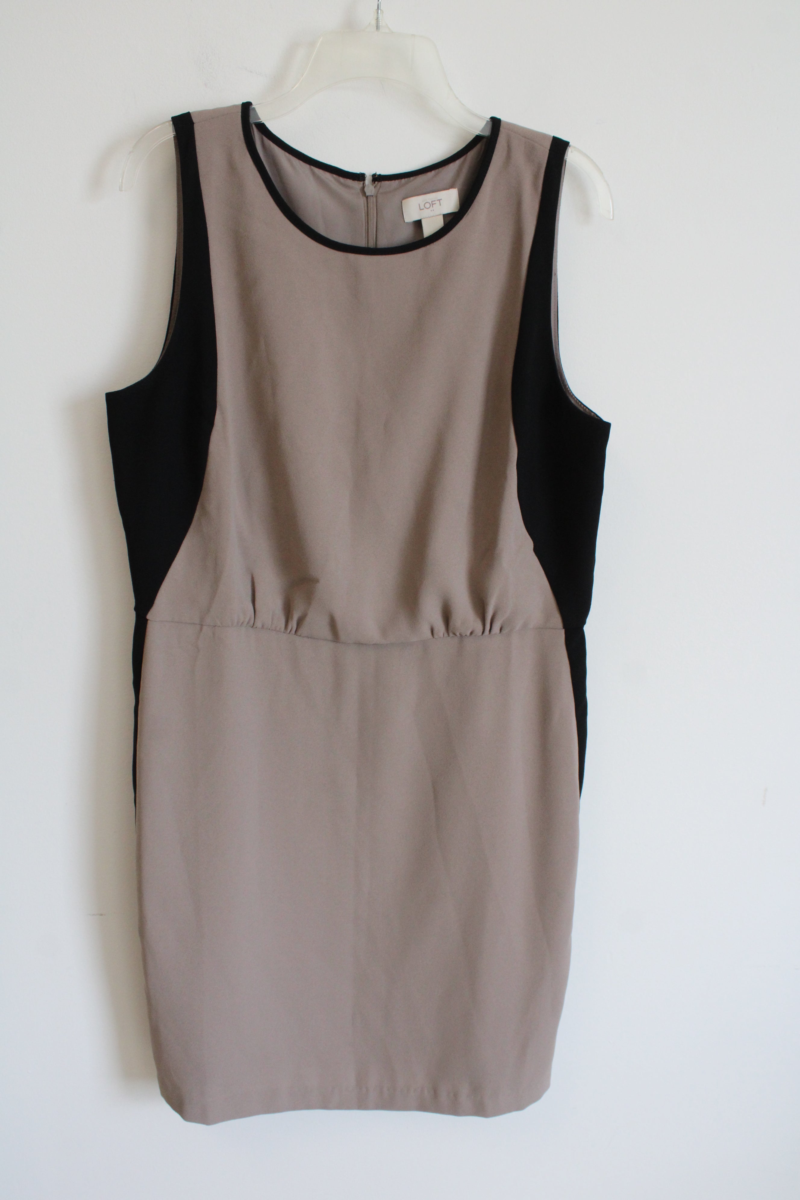 ann taylor loft dresses Tan with Black Side Panels Dress measured from a size Size:dropshipping_ 40 Ravelry: Maxi mesh dress dresses with pockets​