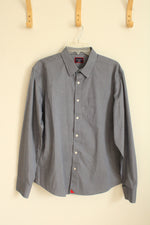 Untuckit Blue Button Down Long Sleeve Collared Shirt | L
