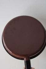 Vintage Brown White Black Enamel Frying Pan | 9"