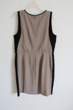 Ann Taylor LOFT Tan with Black Side Panels Dress | 12