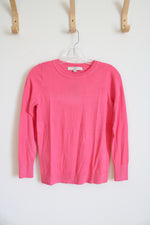 NEW LOFT Pink Lightweight Sweater | XXS Petite