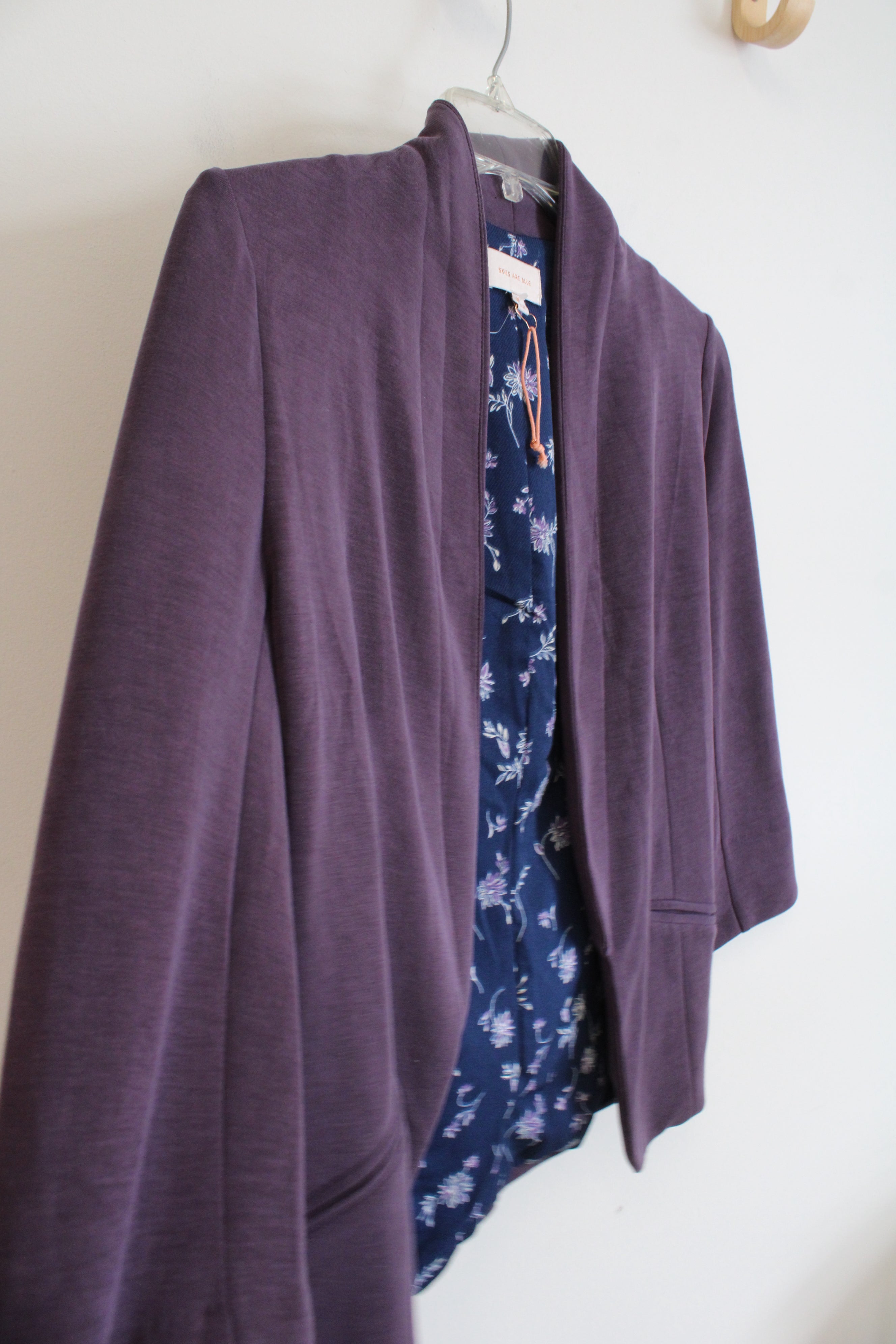 Skies Are Blue Purple Open Blazer | M