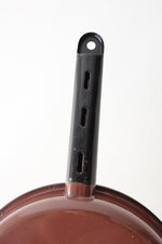 Vintage Brown White Black Enamel Frying Pan | 9"