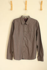 Untuckit Gray Button Down Long Sleeve Collared Shirt | L