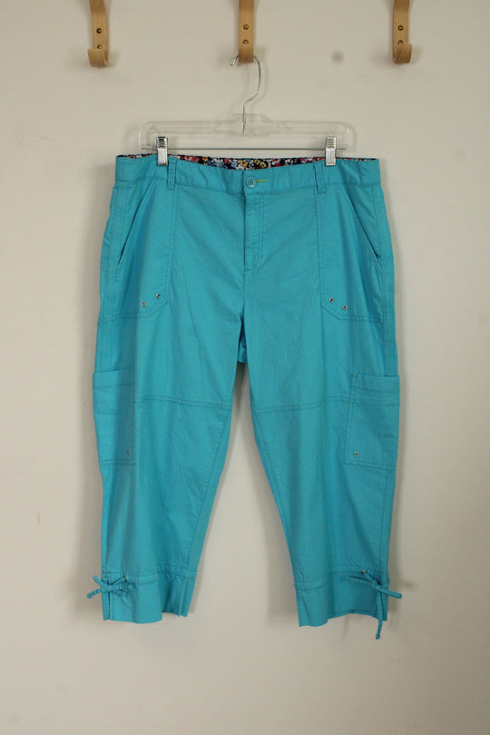 Rafaela Weekend Bright Blue Cargo Capris | 14P