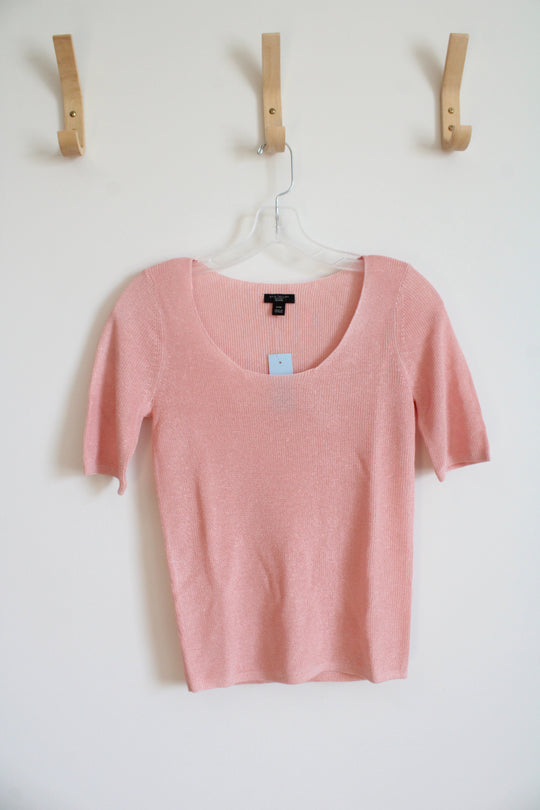 NEW Ann Taylor Light Pink Knit Top | XXS Petite