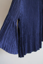 Jaclyn Smith Blue Ribbed Blouse | 1X