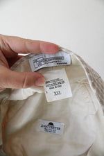 JJ Hat Center Seifter Associates Beige & White Plaid Cap | XXL