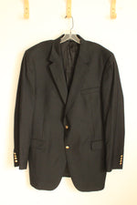 Jos. A. Bank Black Wool Suit Jacket Blazer with Gold Buttons | 46