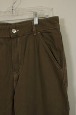 NEW H&M Olive Green Wide Leg Cargo Pants | 10