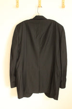Jos. A. Bank Black Wool Suit Jacket Blazer with Gold Buttons | 46