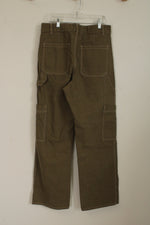 NEW H&M Olive Green Wide Leg Cargo Pants | 10