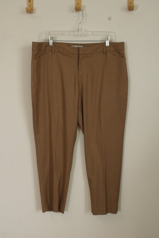 Gap Slim Cropped Tan Dress Pants | 14