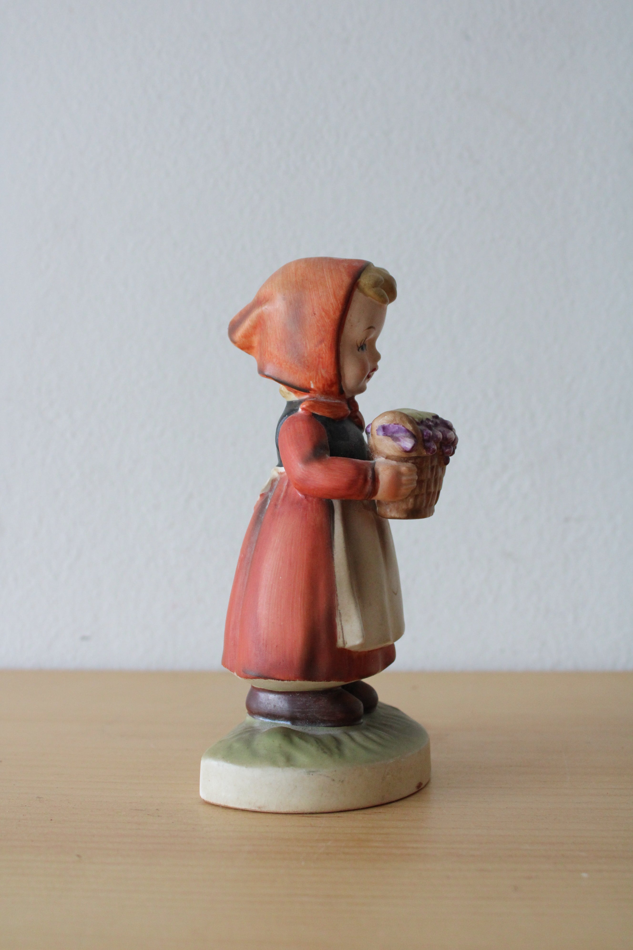 Katayama Porcelain Girl With Grapes Figurine