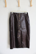 NEW Rachel Comey Chicory Coffee Faux Leather Midi Skirt | 2