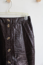 NEW Rachel Comey Chicory Coffee Faux Leather Midi Skirt | 2