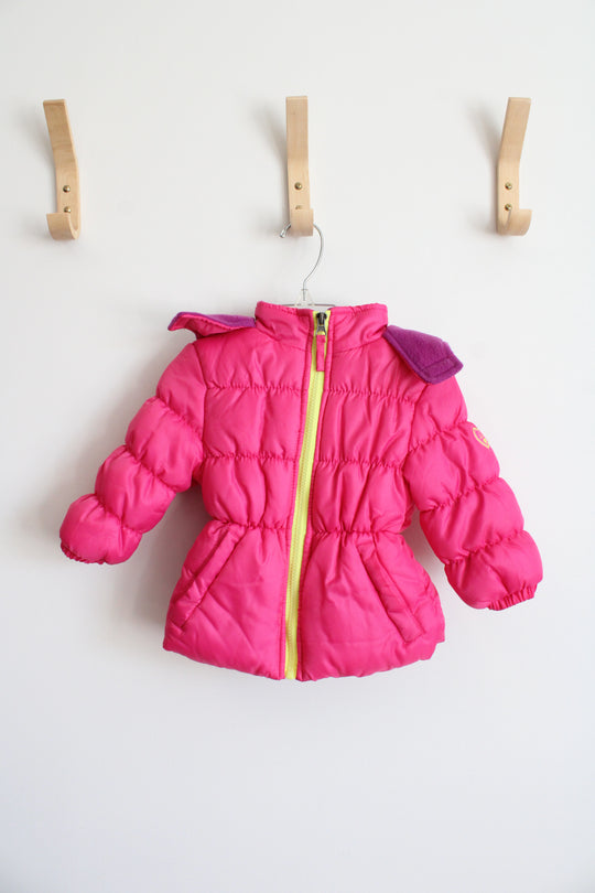 Pink Platinum Puffer Coat | 18M