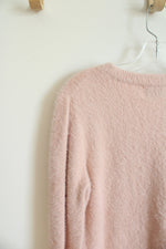 Old Navy Light Pink Fuzzy Sweater | M
