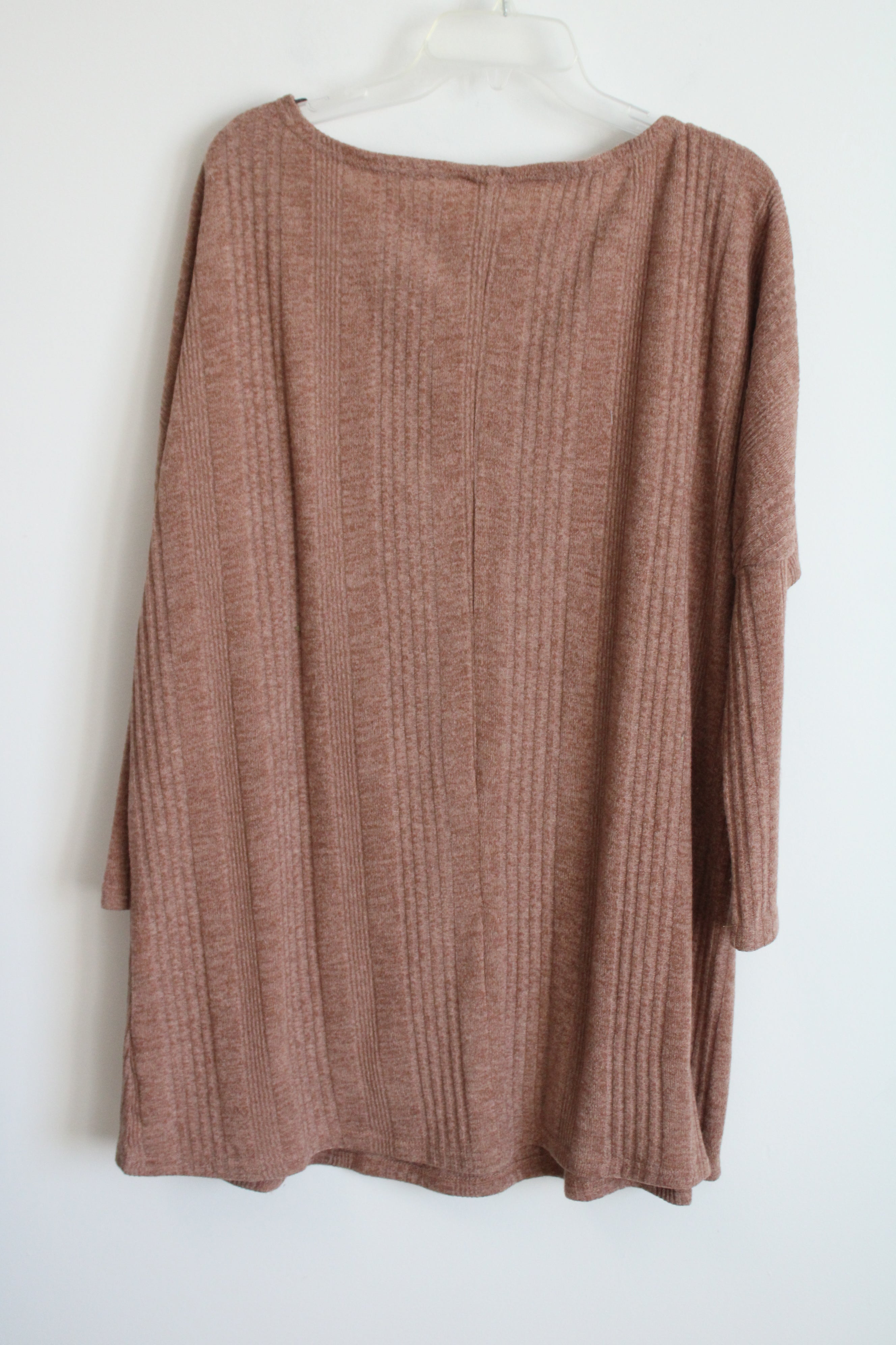 Shein Brown Ribbed Knit Dress