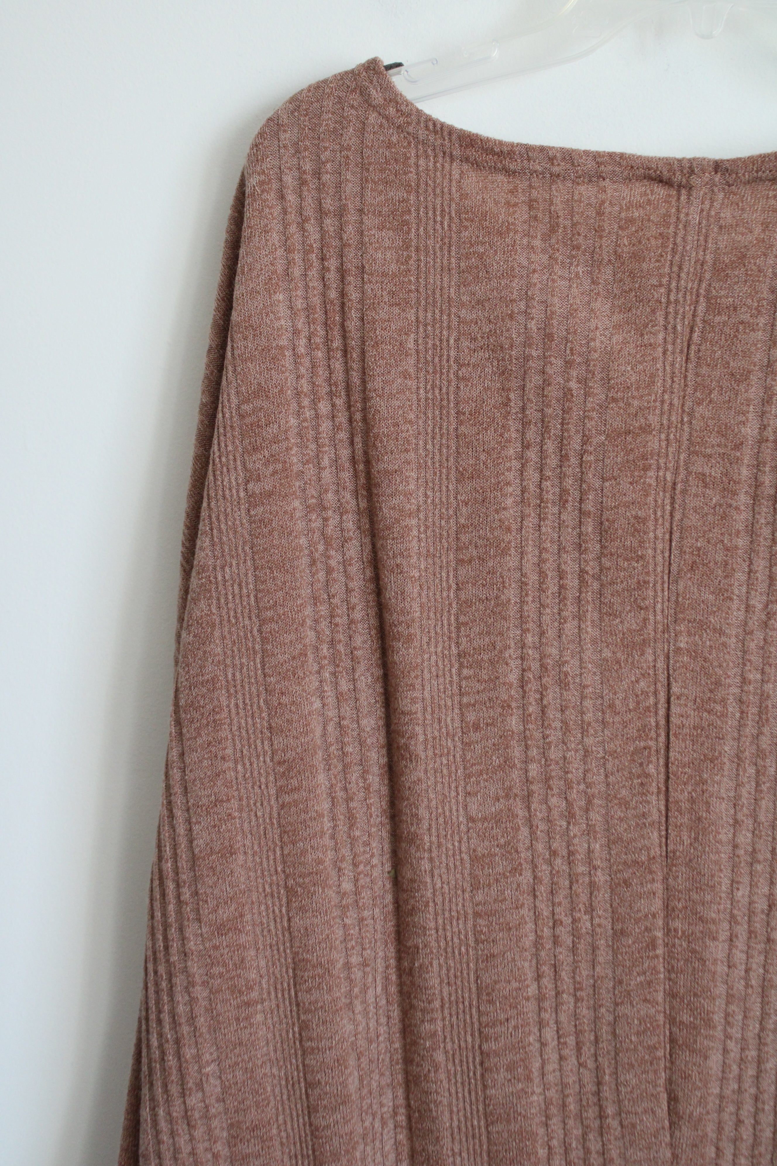 Shein Brown Ribbed Knit Dress | S Shein Brown Ribbed Knit Dress | S