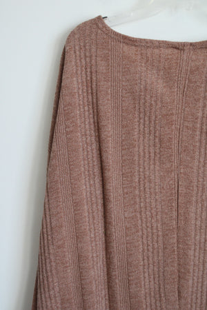 Shein Brown Ribbed Knit Dress | S Shein Brown Ribbed Knit Dress | S