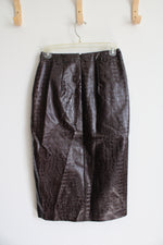 NEW Rachel Comey Chicory Coffee Faux Leather Midi Skirt | 2