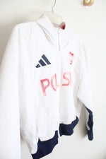 NEW Adidas White Polska Hooded Cropped Jacket | XS
