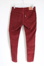 Levi Strauss 710 Super Skinny Rust Corduroy Pants | 28