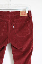 Levi Strauss 710 Super Skinny Rust Corduroy Pants | 28
