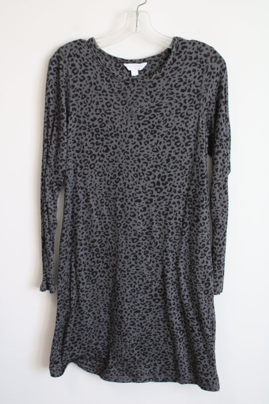 Charter Club Intimates Gray Leopard Print Nightgown | XS