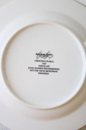 American Atlier At Home Christmas Floral 5429 Plate | 8"