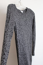 Charter Club Intimates Gray Leopard Print Nightgown | XS