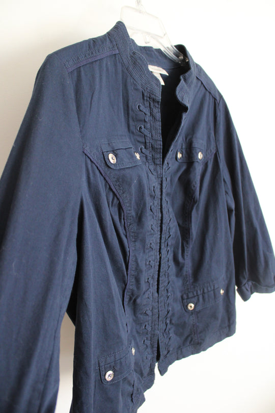Dressbarn Navy Lightweight Jacket | 1X