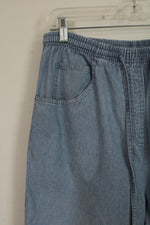Jamie Buchanan Light Wash Denim Capris with Drawstring | S