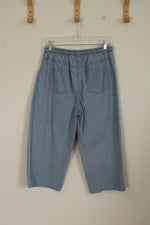 Jamie Buchanan Light Wash Denim Capris with Drawstring | S