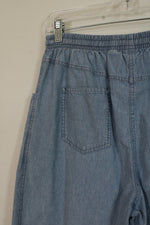 Jamie Buchanan Light Wash Denim Capris with Drawstring | S