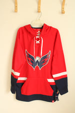 NEW NHL Fanatics; Red, White and Blue Capitals Sweatshirt with Hood | Size L