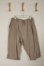 Jordana New York Tan Cuffed Capris | 3XL