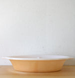 Fire-King 468 Orange Peach Lustre Divided Oval Dish
