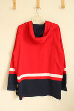NEW NHL Fanatics; Red, White and Blue Capitals Sweatshirt with Hood | Size L