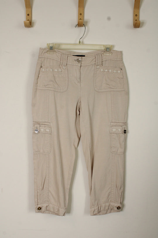 White House Black Market Tan Cargo Capris | 2