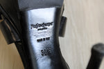 Saint Laurent Black Leather Tribute Platform Heel Sandals | Size 38 1/2