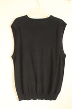 NEW Chaps Black Sweater Vest | L