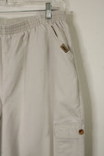 Chic Light Tan Cargo Pocket Capris with Stretch Waistband  | 18
